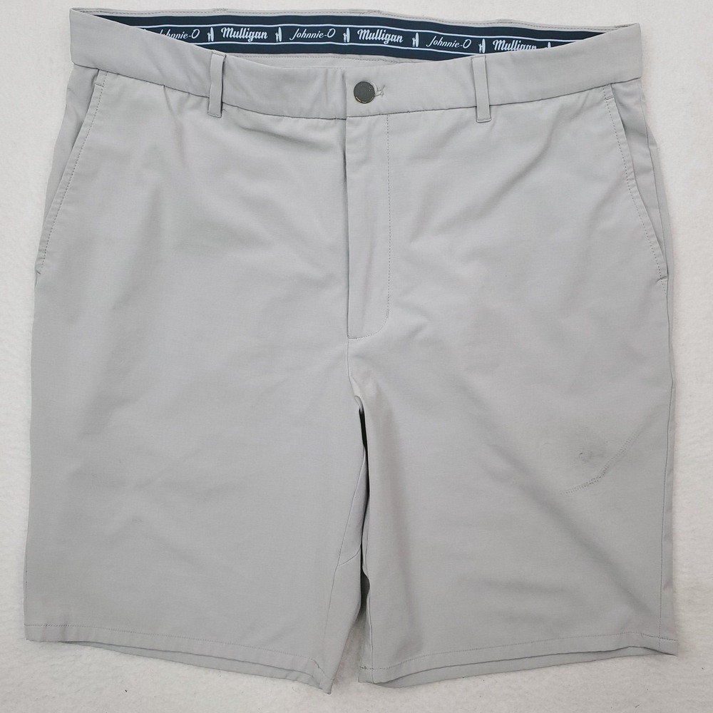johnnie-O Light Gray Men’s Flat Front Shorts